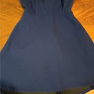 Banana Republic structured top A-line dress in navy